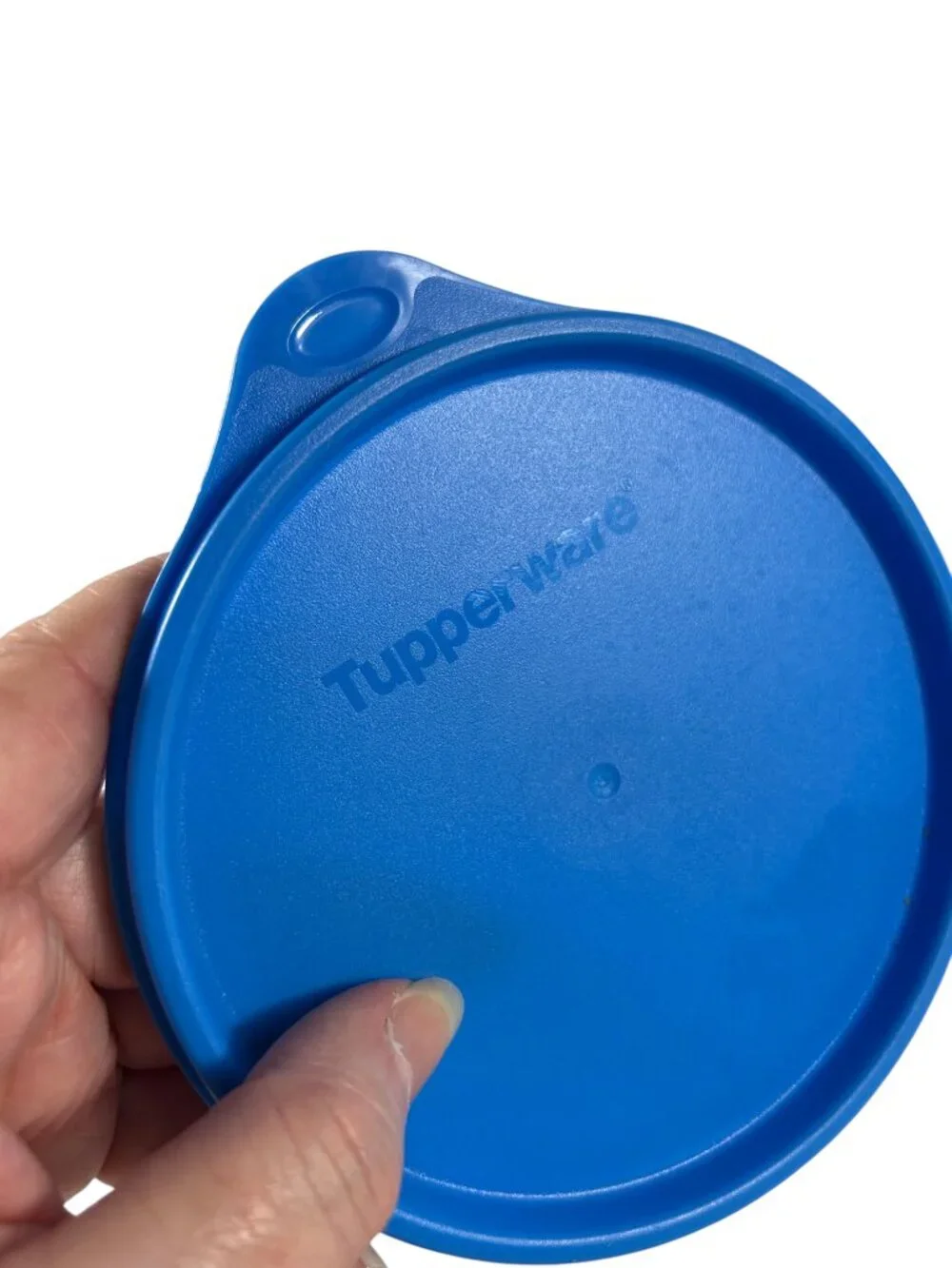 Tupperware Hamburger Press Keeper Set 4 Blue Burger Patties Stackable 5